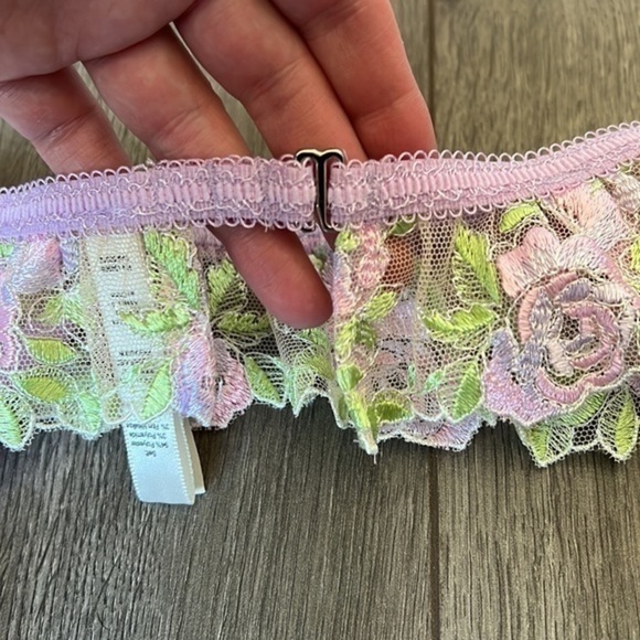 For Love & Lemons Bloom Lace Gater In Purple Size Extra Small - Picture 13 of 16